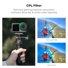 K&F Concept 6-pack Snap-on Filters for DJI OSMO Action 3/4/5 pro- CPL ND8 ND16 ND32 ND64 ND256, 28-layer Coating Optical Glass