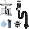BLAZDEVE Siphon with Drain Fitting, Drain Pipe Kit for Sink,