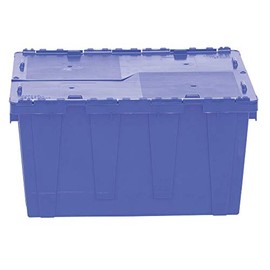 Orbis Blue Plastic FliPak Stack-N-Nest Storage Tote with Lid - 24"L x 20"L x 13"D