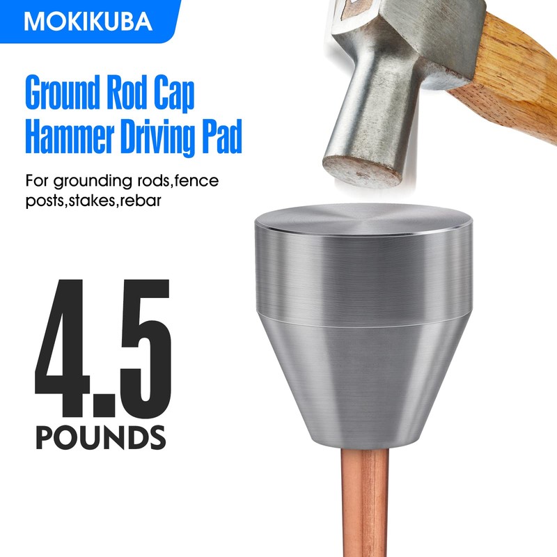 Ground Rod Cap Driver Pad Hammer Driving.Great for 1/2'' 5/8"