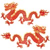 Honoson 2 Pcs Chinese New Year Jointed Dragon Cutouts Red