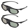 2Pcs 144Hz 3D Active Shutter Glasses DLP LinK LCD Lens