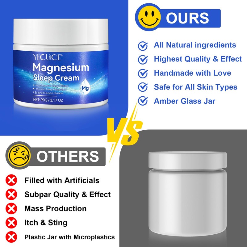 Magnesium Lotion,Pure Magnesium Cream for Better Sleep,Leg & Joint Care,Non-Greasy
