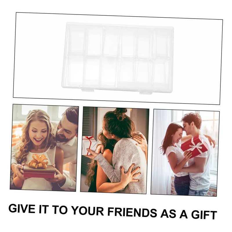 Operitacx 24grids Transparent Nail Art Organizer Box for Manicure Tools