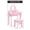 Garvee Kids Vanity Set with Adjustable Angle Mirror, Pretend Play