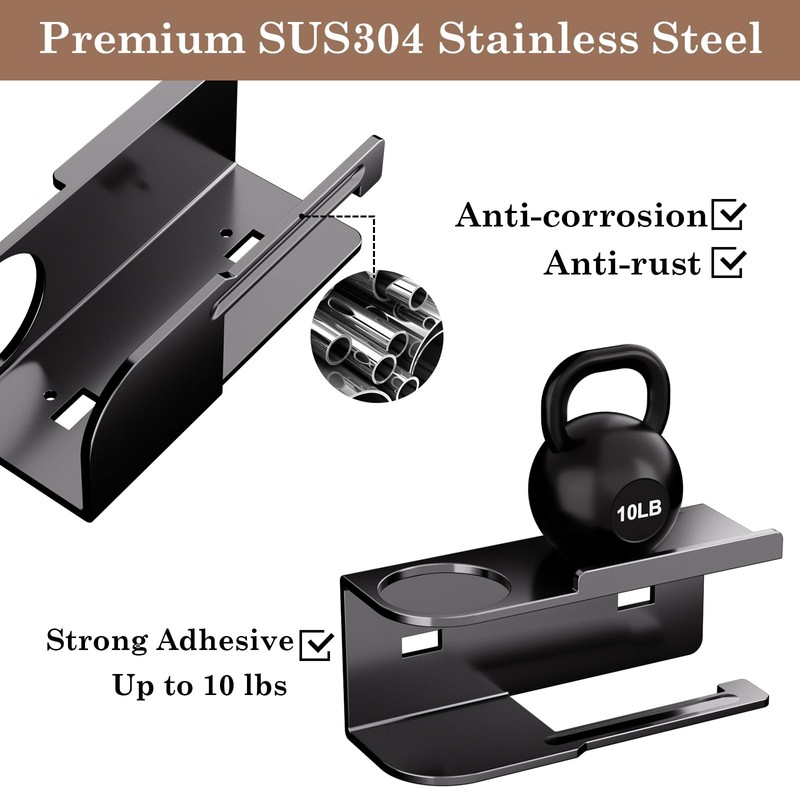 Toilet Paper Holder Wall Mount - Strong Adhesive or Screw