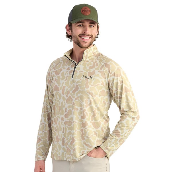 HUK Men's Pursuit Lite 1/4 Zip, Lightweight Performance Long Sleeve