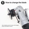Omninmo Pneumatic Chamfering Tool Handheld, 2-in-1 Pneumatic Chamfering Machine, Mini