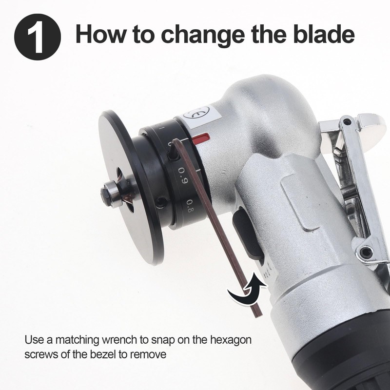Omninmo Pneumatic Chamfering Tool Handheld, 2-in-1 Pneumatic Chamfering Machine, Mini