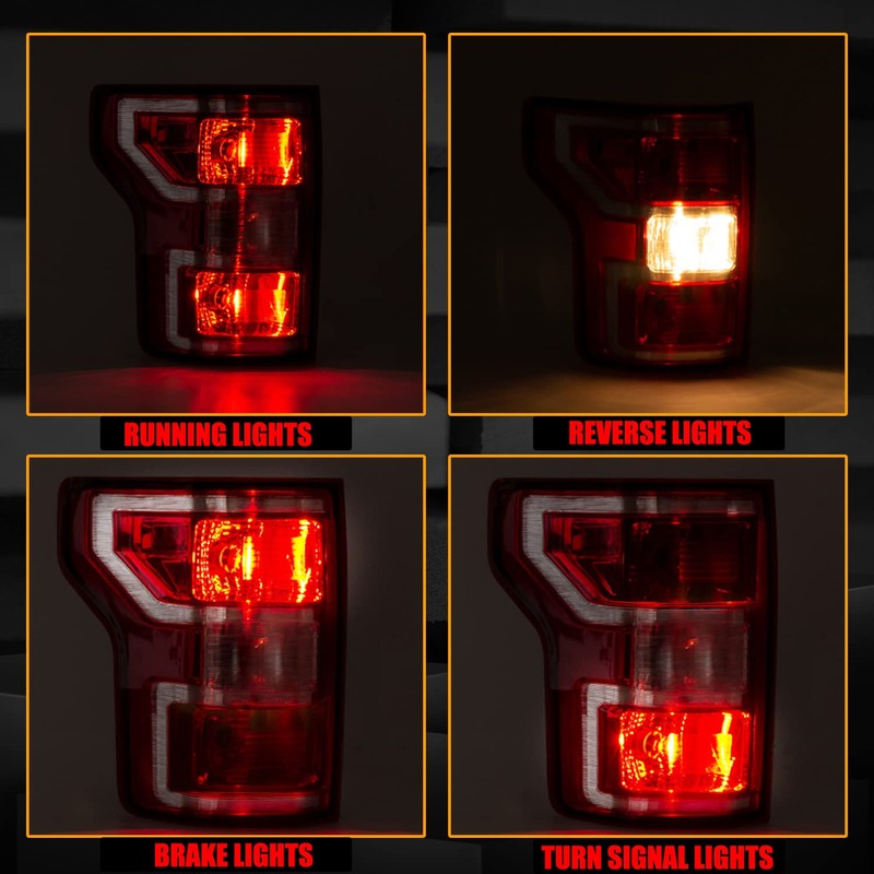 RANSOTO Left Driver Side Tail Light Compatible with Ford F-150