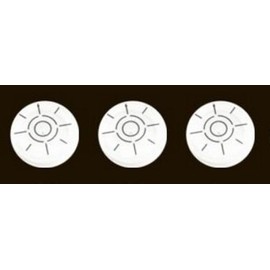 Three Bullseye Level 31.5mm x 11.5mm Disc Bubble Spirit Round Circular Circle