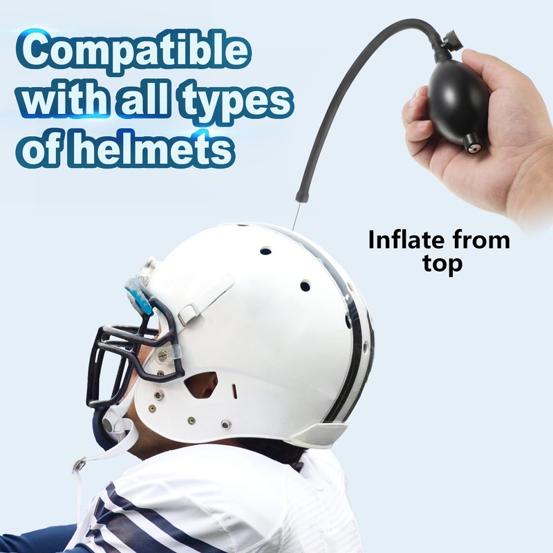 Hiboom Football Helmet Pump, Universal Helmet Inflator Hand Pump with