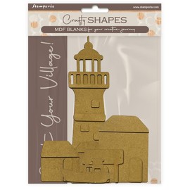 Stamperia - Crafty Shapes for Scrapbooks, Albums, Cards, Bullet Journals and More, Decorate with Papers and Paint, Perfect for Hobbies, Crafts, and Gifting (Silent Sea, Lighthouse Landscape)