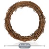 com-four® decorative wooden wreath made of rattan for decorating e.g.