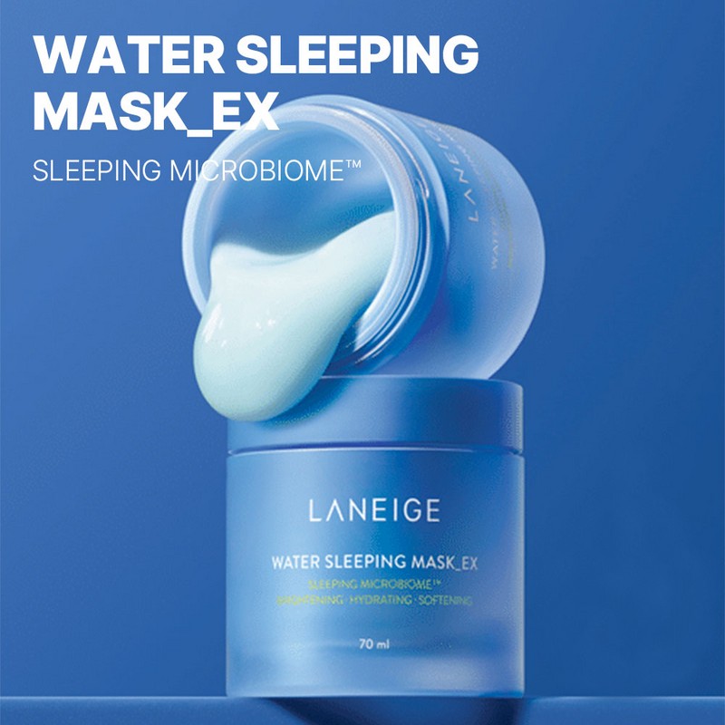 Laneige Water Sleeping Mask_EX 70ml,Sleeping Microbiome Brightening Hydrating Softening Masks