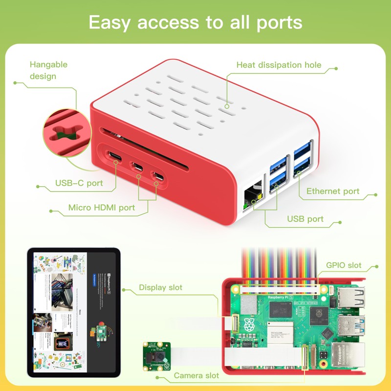 iRasptek basic kit for Raspberry Pi 5 4GB RAM with