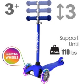 3 Wheel Scooters for Kids, Kick Scooter for Toddlers 3-6 Years Old, Boys and Girls Scooter with Light Up Wheels, Mini Scooter for Children