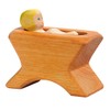 Ostheimer 40403 Krippe mit Kind Holz 2 teilig Höhe 4,5cm