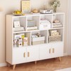 OSCHF Cubby Shelf Bookcase with Doors - Wooden 11 Cube