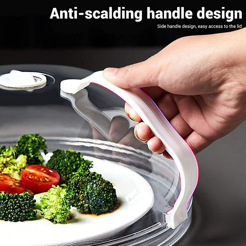 WENWELL Microwave Splatter Cover for Food,Clear Microwave Splash Guard Cooker