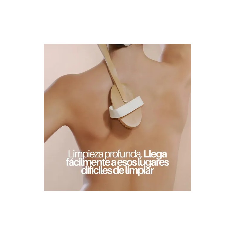 Cepillo Corporal En Seco Cerdas Naturales Mango Removible F