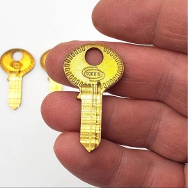 5x Corbin 8632C R34 Key Blanks Brass USA Made Vintage NOS