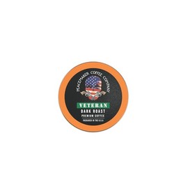 Peacemaker Coffee - Veteran DARK Roast (COFFEE PODS) -Compatible with Keurig 2.0 K-Cup Brewers, 12 Count