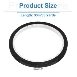 sourcing map 6mm x 33 Meters Graphic Tape Whiteboard Grid Marking Tape Pinstripe Chart Line, Black