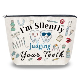 Sugchairo Dentist Gift Dental Dental Assistant Gifts Hygienist Gifts for Women Men Coworkers Makeup Bag Accessories Birthday Christmas Graduation Hygienist Gift Bulk