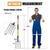 Nohovu 5 Tine Pitchfork for Gardening, Heavy Duty Pitchfork with