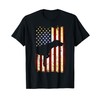 German Shorthaired Pointer Silhouette American Flag T-Shirt