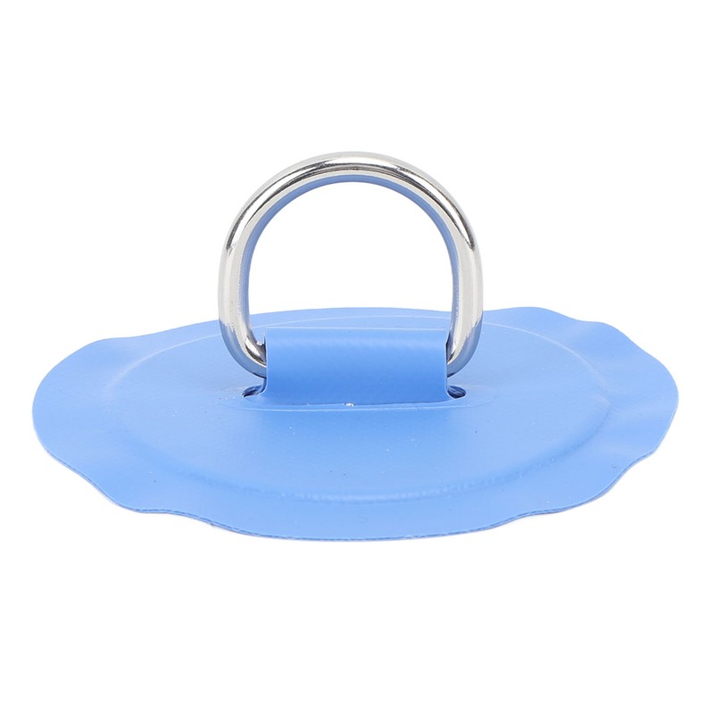 4PCS D Ring Patch PVC Round Shape Strong Stainless Steel