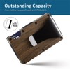 MADERICO Men's Wooden Wallet Minimalist Elegant Metal Clip Credit Card