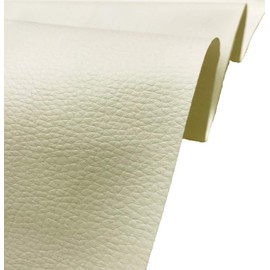 A-Express Grained Faux Leather Fabric Waterproof Heavy Duty Leatherette Vinyl Leathercloth Upholstery Textured Material - Cream Half Metre 50cm x 140cm