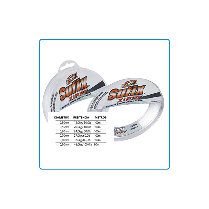 Sufix Zippy 100, Transparent, Size 0.5 mm