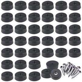 ZDNT Pack of 30 Furniture Feet Rubber Feet Cutting Boards Rubber Buffer with Screws Rubber Feet Screwable Furniture Round Rubber Feet for Furniture to Protect Furniture from Moisture and Floor