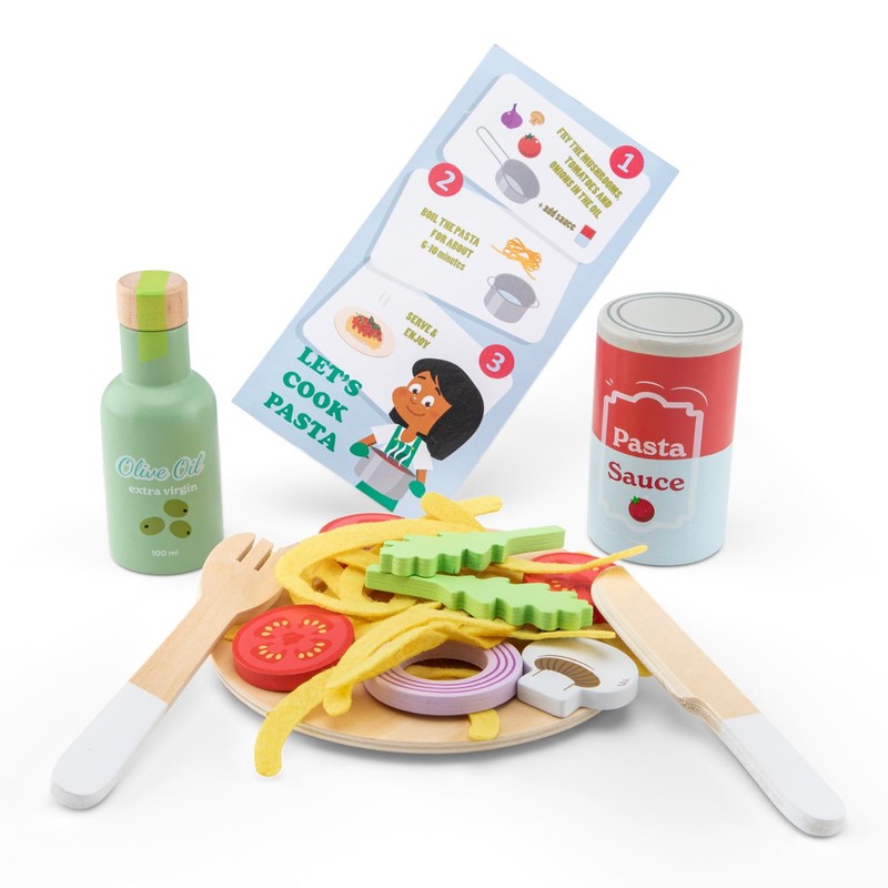 Woet® – Cibo Giocattolo Pasta Set in Legno per Bambini