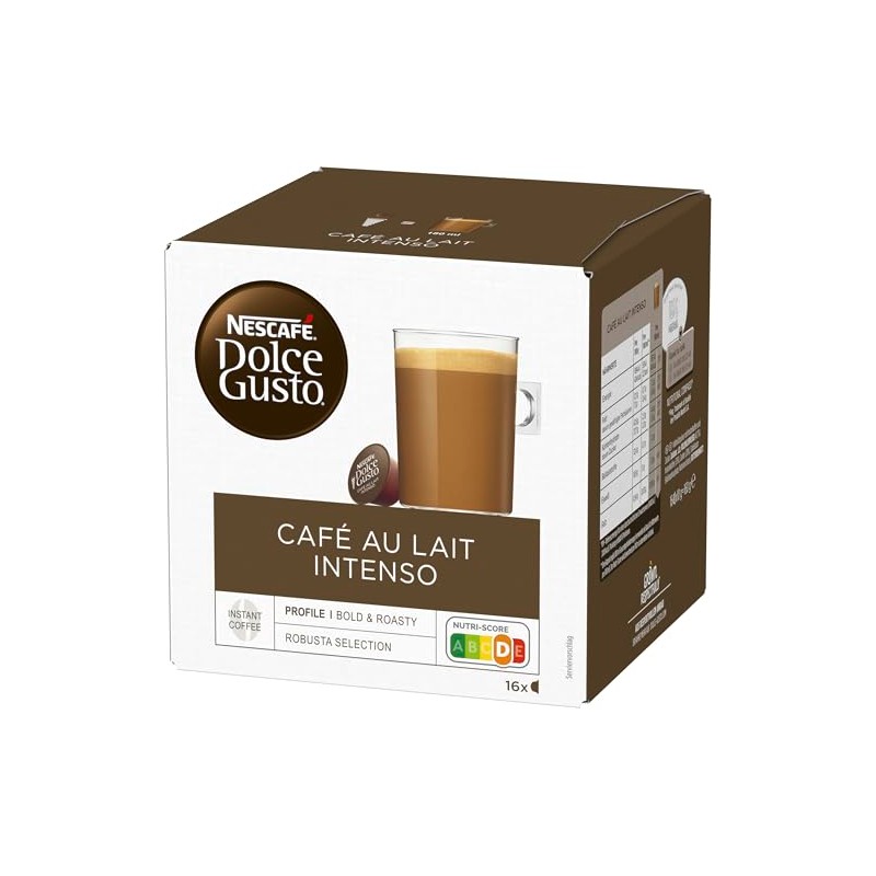 NESCAFÉ DOLCE GUSTO Café au Lait Intenso Coffee Capsules Pack