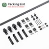 Roymelo 52" Bifold Sliding Barn Door Hardware Track Kit,Side Mounted