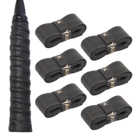 braxan Baseball Bat Grip Tape, 0.7mm Softball Bat Handle Cover, Non-Slip, Shock-Absorbing for Baseball Bat, Badminton Rackets, Tennis Rackets, Fishing Rods etc (Black, 6 Volumes)