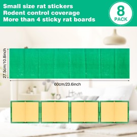 Qualirey 16 Pack Sticky Mouse Trap Sticky Rat Traps Glue Traps Roach Traps Indoor 24 Inch Pest Control Traps for Trapping Snakes Rats Spiders Roaches in Restaurant Kitchen House Supplies (Green)