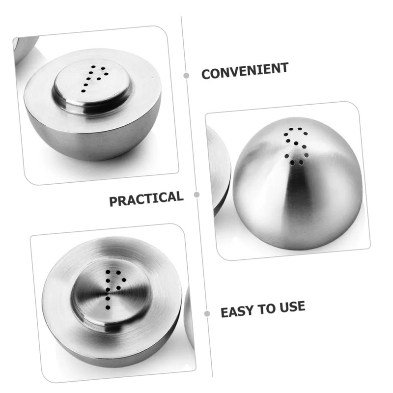 Outanaya Lidded Seasoning Box Stainless Steel Condiment for Easy Spice