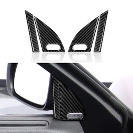 BRMYL Car Door Triangle Window A Pillar Decals for 2011-2023 Dodge Charger Accessories Carbon Fiber Stickers