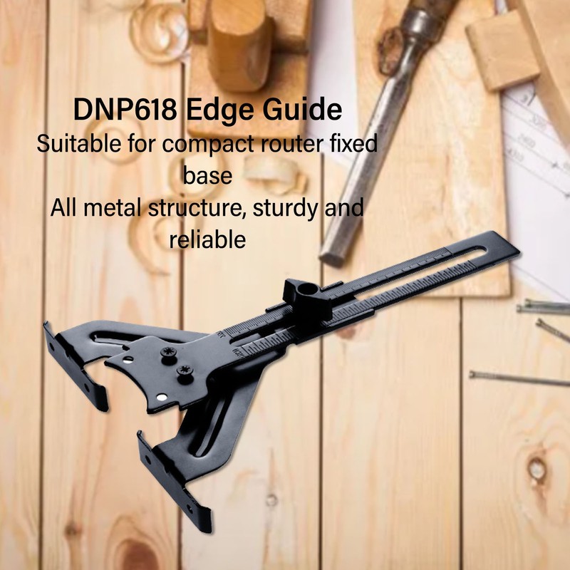 Compact Router Edge Guide for Fixed Base Full Metal Structure