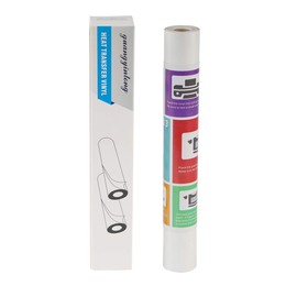 guangyintong Heat Transfer Vinyl White HTV Rolls, 12" x 5ft White Iron on Vinyl for T Shirts, Glossy Surface White HTV Vinyl for All Cutter Machine Easy to Cut & Weed for Heat Vinyl DIY Design