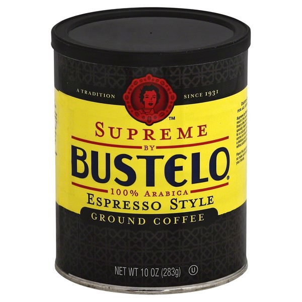 Supreme By Bustelo Espresso Style Dark Roast Ground Coffee, 10 Ounce (Pack of 12)