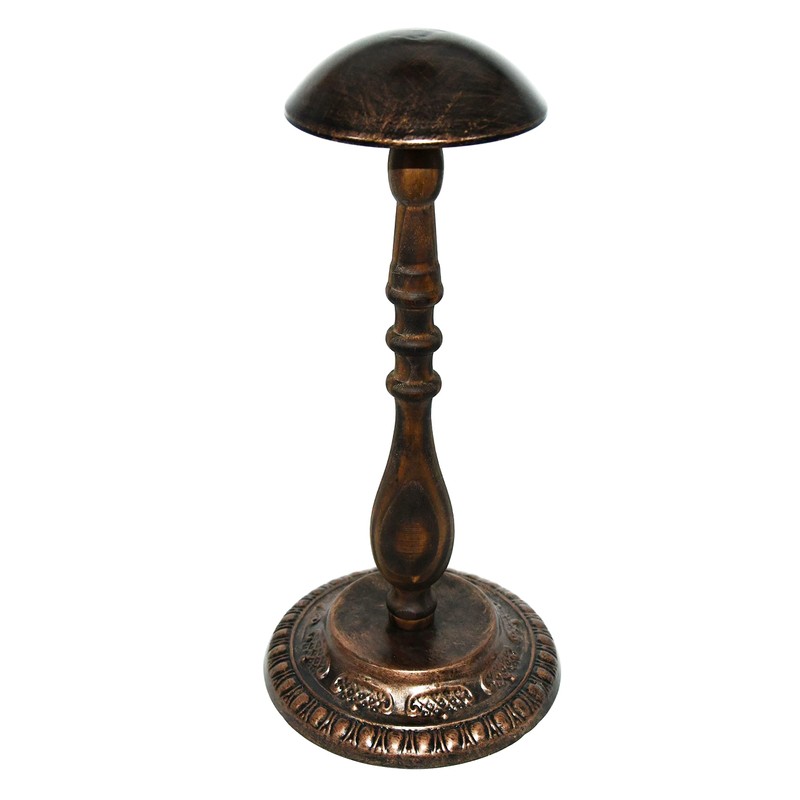 Owlgift Tabletop Hat Stand Vintage Style Dome Shaped Bronze Metal