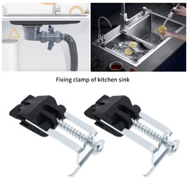 10Pcs Undermount Sink Clips Kitchen Sink Clips Installation Repair Hardware Clips Fastener Support for Kitchen Bathroom Shower Room