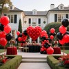 LYNSP Red and Black Balloons 12 Inch 100 Pack Red