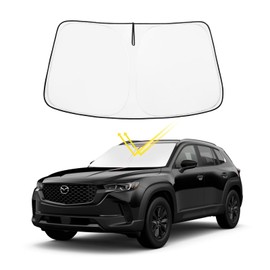 Proadsy 2024 Upgrade Windshield Sun Shade Custom Fit Mazda CX-50 2023 2024 Mazda CX50 SUV Foldable Front Sunshade Protector Blocks UV Rays Keep Car Cooler